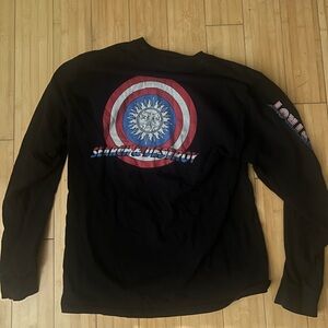 Henry Rollins Search and Destroy Mens Medium Long Sleeve Black Flag